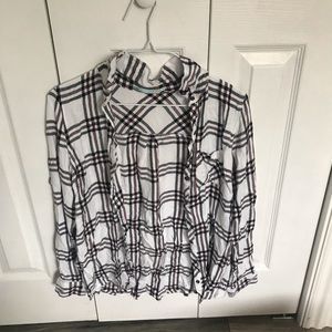 Flannel white and black